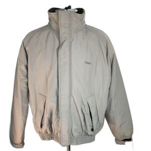 Cabela's Polartec Light Green Fleece Lined Bomber Jacket Size XL